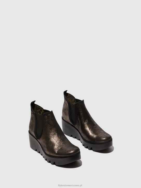 botki chelsea byne349 kobiety L8JJ154 grafit Fly London