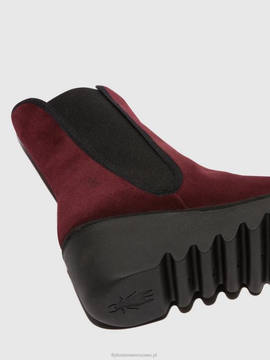 botki chelsea byro395 kobiety L8JJ142 wino Fly London