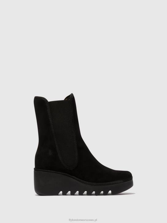 botki chelsea byro395 kobiety L8JJ145 czarny Fly London