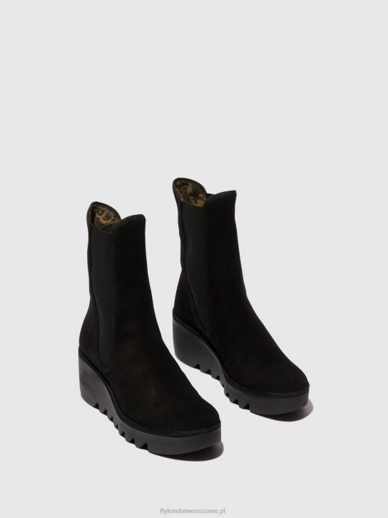 botki chelsea byro395 kobiety L8JJ145 czarny Fly London