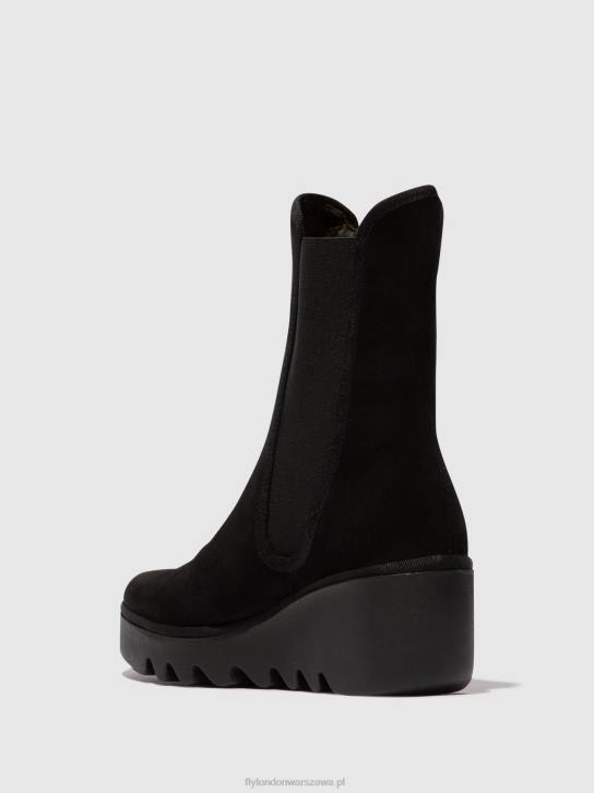 botki chelsea byro395 kobiety L8JJ145 czarny Fly London