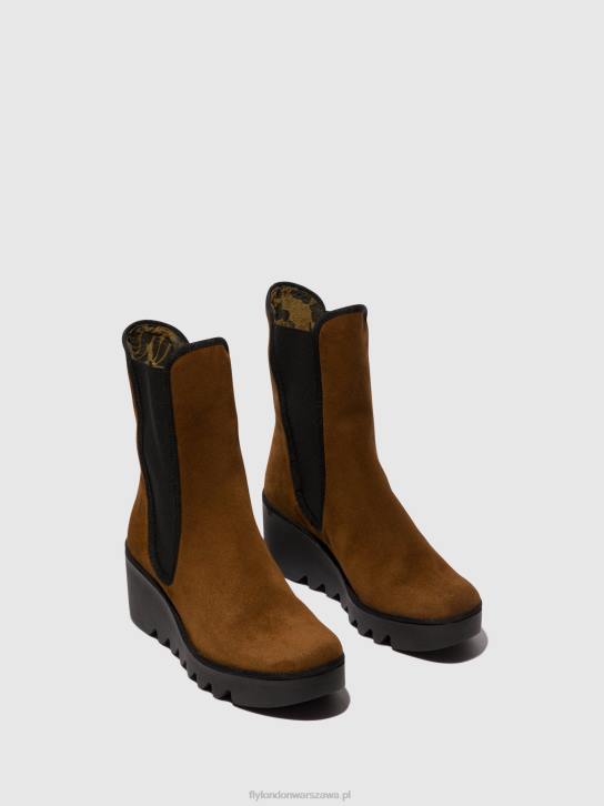 botki chelsea byro395 kobiety L8JJ146 wielbłąd Fly London