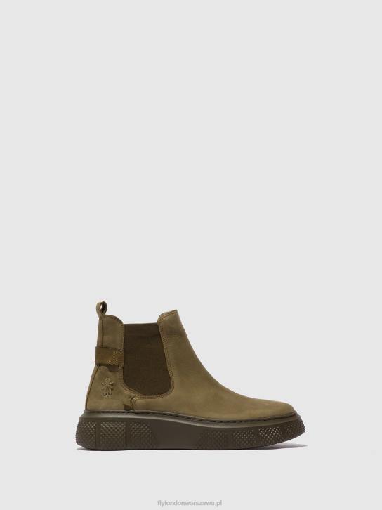 botki chelsea ebbe479 kobiety L8JJ228 wojsko soranowe Fly London