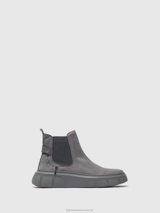 botki chelsea ebbe479 kobiety L8JJ237 soranowo niebieskoszary Fly London