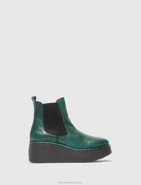 botki chelsea hama238 kobiety L8JJ226 zielony las werony Fly London