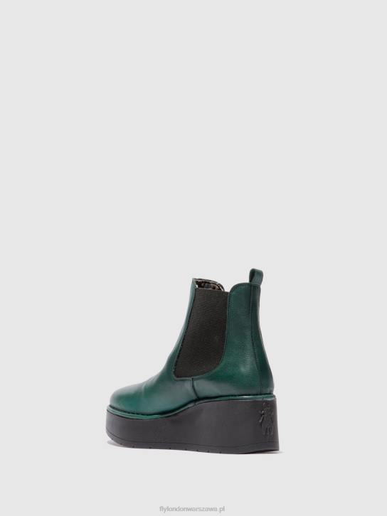 botki chelsea hama238 kobiety L8JJ226 zielony las werony Fly London