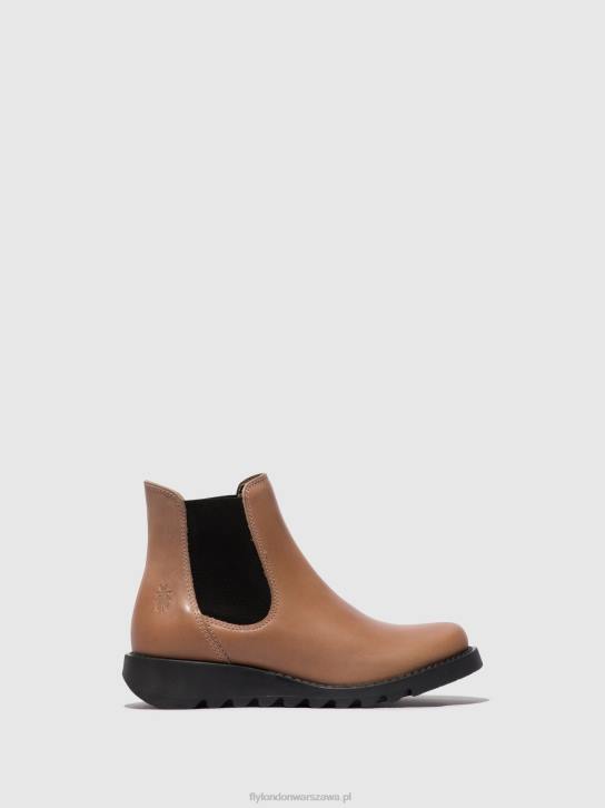 botki chelsea kobiety L8JJ117 salv rose (czarna gumka) Fly London