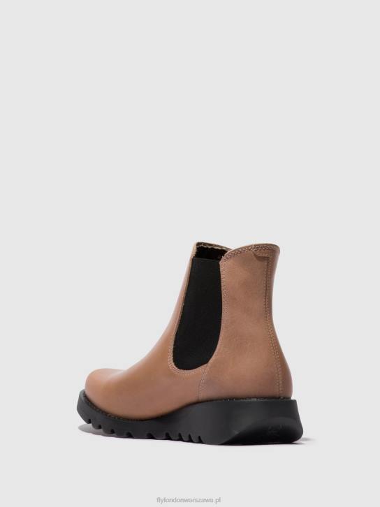 botki chelsea kobiety L8JJ117 salv rose (czarna gumka) Fly London