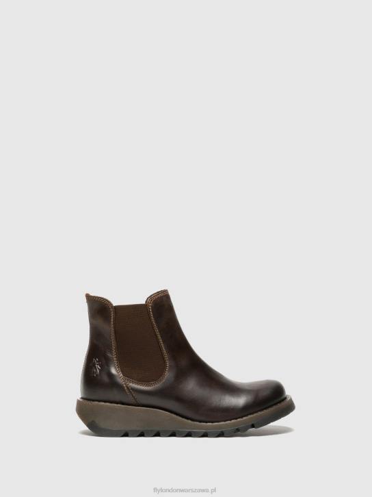 botki chelsea kobiety L8JJ272 salv ciemny brąz Fly London