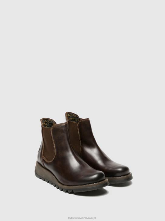 botki chelsea kobiety L8JJ272 salv ciemny brąz Fly London