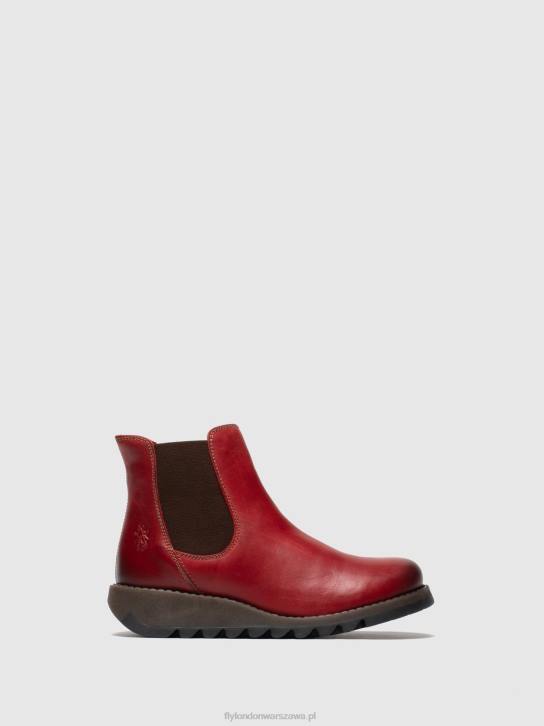 botki chelsea kobiety L8JJ275 soczysta czerwień Fly London
