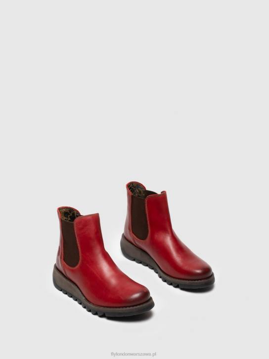 botki chelsea kobiety L8JJ275 soczysta czerwień Fly London