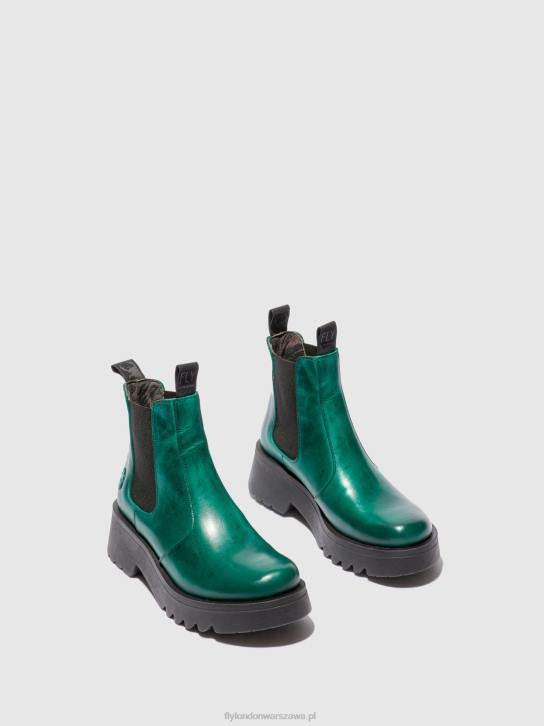 botki chelsea medi789 kobiety L8JJ224 dywan shamrock zielony Fly London
