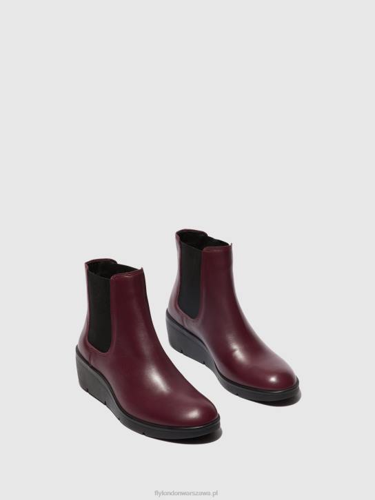 botki chelsea nola549 kobiety L8JJ131 bordeaux Fly London