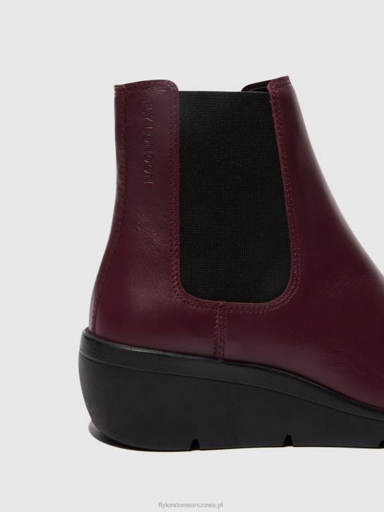 botki chelsea nola549 kobiety L8JJ131 bordeaux Fly London