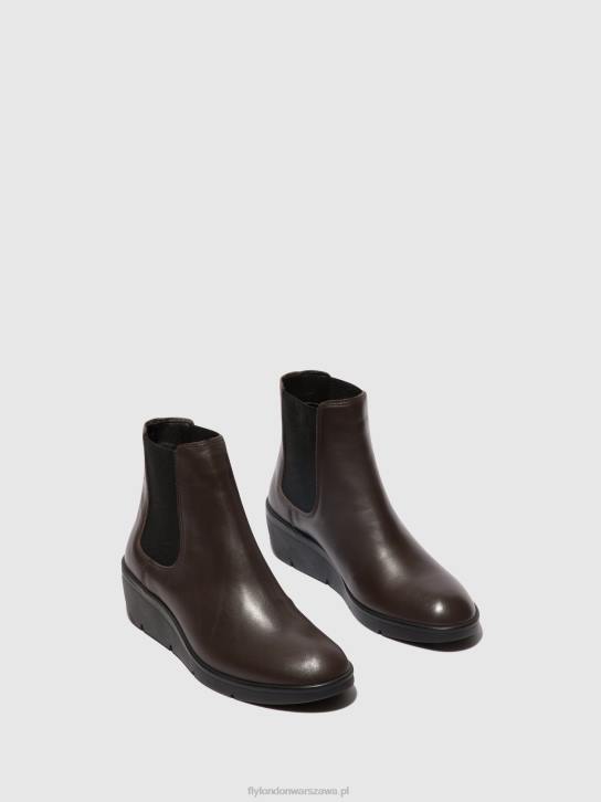 botki chelsea nola549 kobiety L8JJ132 brązowy Fly London