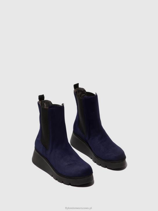 botki chelsea paty405 kobiety L8JJ127 marynarka wojenna Fly London