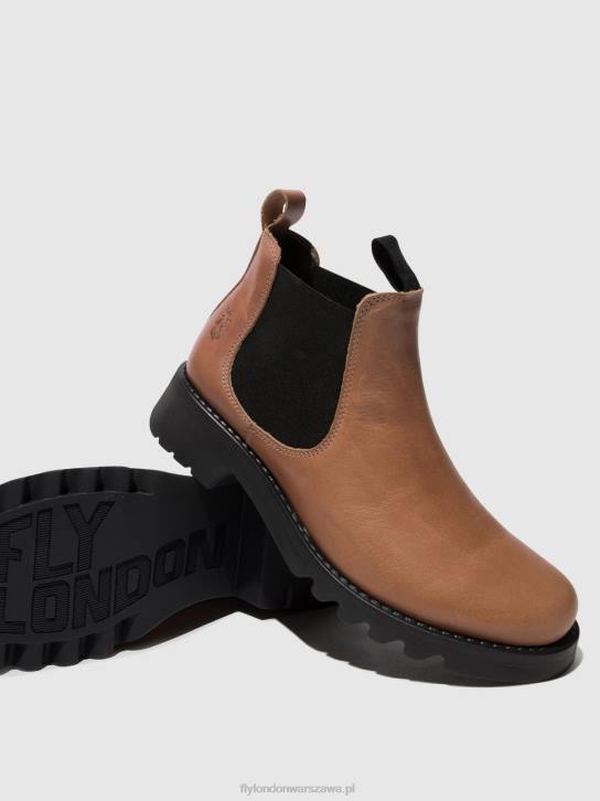botki chelsea rika894 kobiety L8JJ121 róż (czarna podeszwa) Fly London