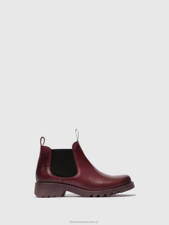 botki chelsea rika894 kobiety L8JJ126 fioletowy (fioletowa podeszwa) Fly London