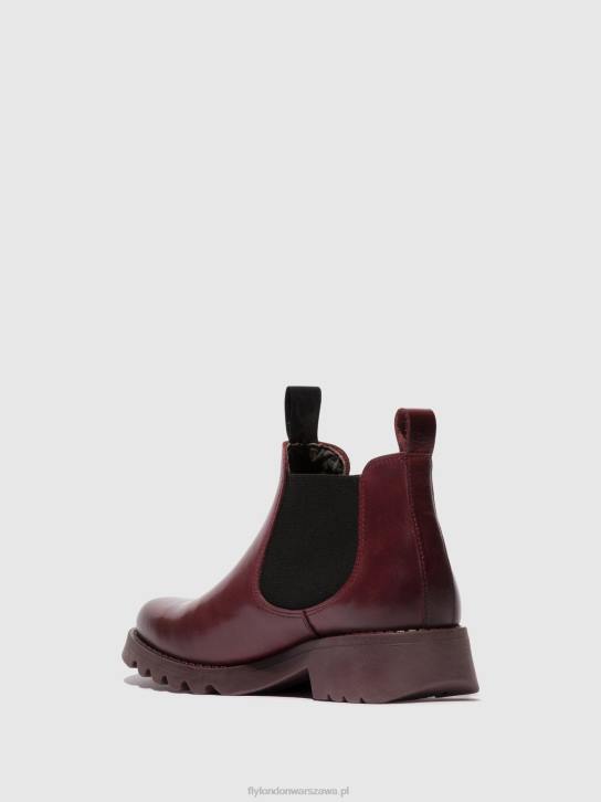 botki chelsea rika894 kobiety L8JJ126 fioletowy (fioletowa podeszwa) Fly London