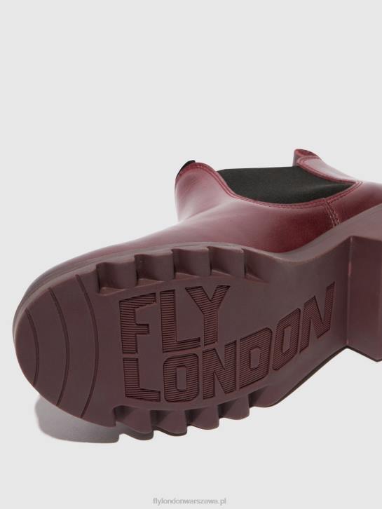 botki chelsea rika894 kobiety L8JJ126 fioletowy (fioletowa podeszwa) Fly London