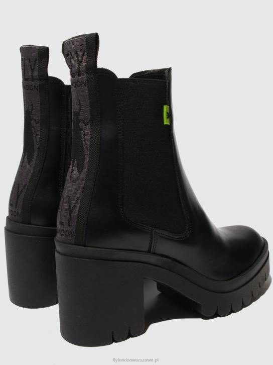 botki chelsea taje883 kobiety L8JJ164 tunder czarny Fly London
