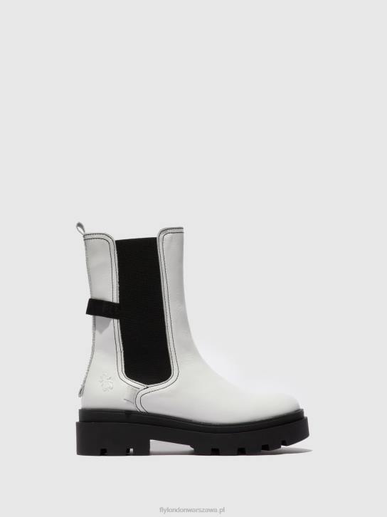 buty chelsea judy819 kobiety L8JJ332 biały nappa Fly London
