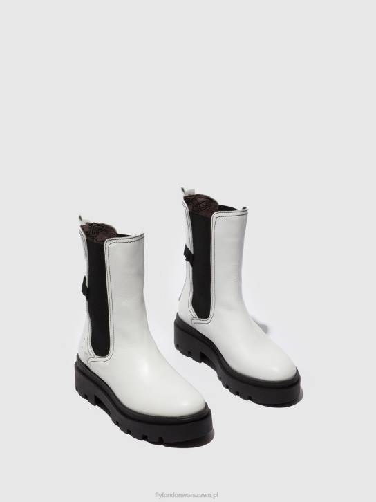 buty chelsea judy819 kobiety L8JJ332 biały nappa Fly London