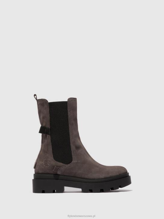 buty chelsea judy819 kobiety L8JJ333 zamsz szary Fly London