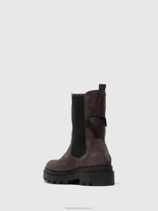 buty chelsea judy819 kobiety L8JJ333 zamsz szary Fly London
