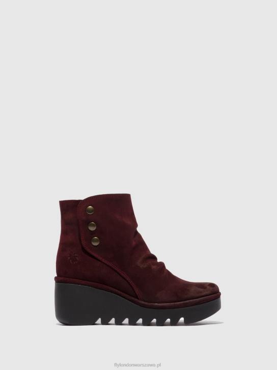 zapinane na zamek botki brom344 kobiety L8JJ181 wino olejowane Fly London