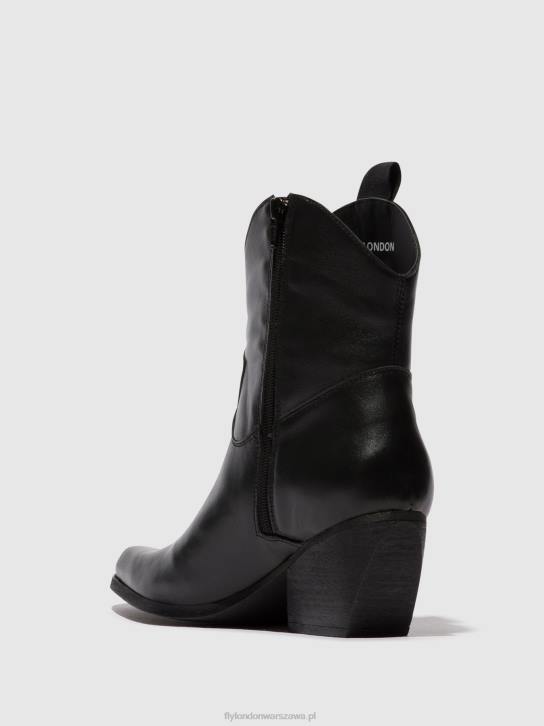 zapinane na zamek botki tabb905 kobiety L8JJ31 czarny Fly London