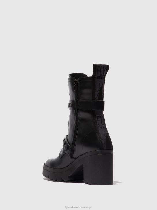 zapinane na zamek botki tama888 kobiety L8JJ160 nausica czarny Fly London