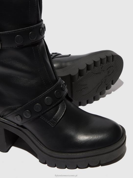 zapinane na zamek botki tama888 kobiety L8JJ160 nausica czarny Fly London