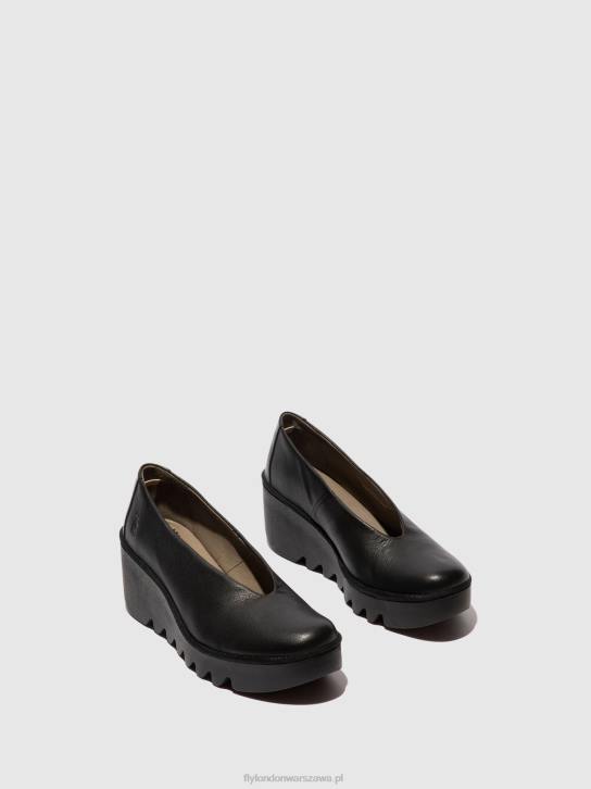 buty wsuwane beso246 kobiety L8JJ619 ceralinowa czerń Fly London