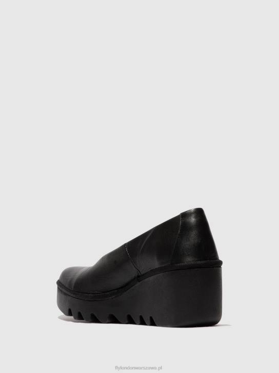 buty wsuwane beso246 kobiety L8JJ619 ceralinowa czerń Fly London