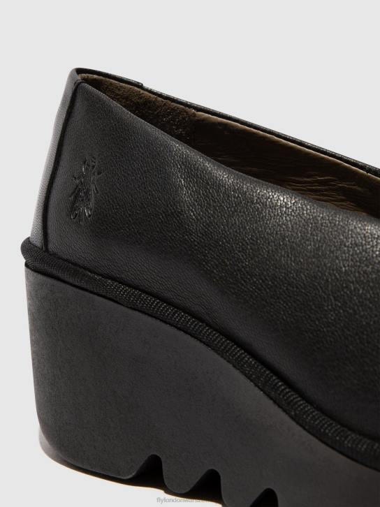 buty wsuwane beso246 kobiety L8JJ619 ceralinowa czerń Fly London