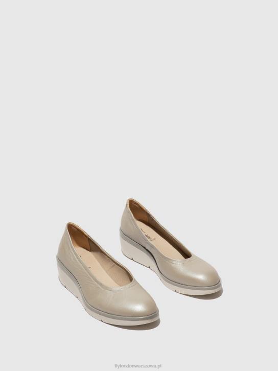 buty wsuwane num570 kobiety L8JJ633 srebro Fly London