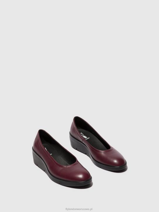 buty wsuwane num570 kobiety L8JJ670 bordeaux Fly London