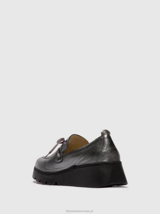 buty wsuwane popi436 kobiety L8JJ636 grafit Fly London