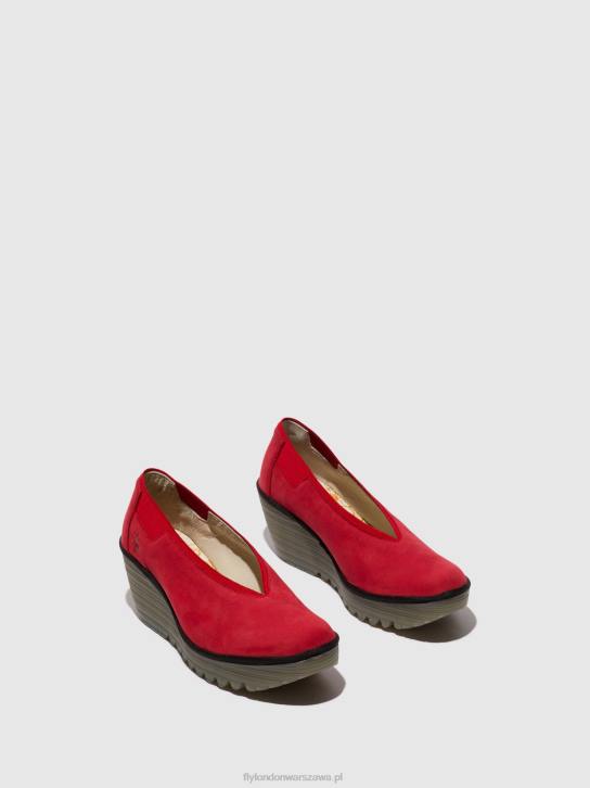 buty wsuwane yoza438 kobiety L8JJ625 szminka czerwona Fly London