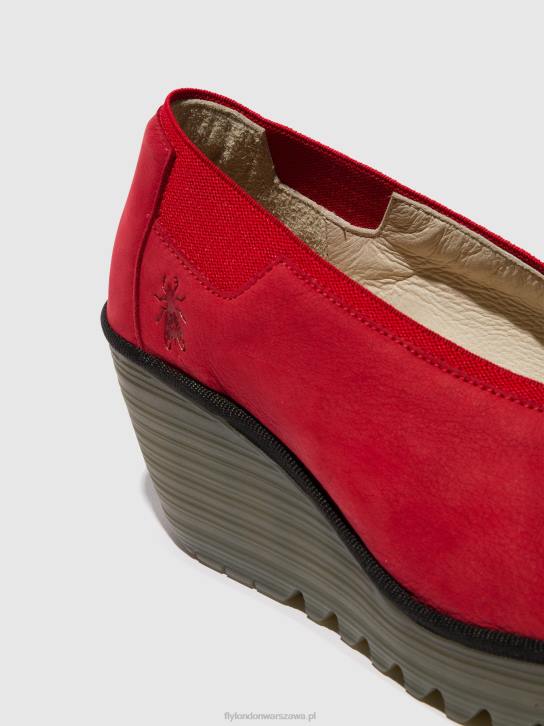 buty wsuwane yoza438 kobiety L8JJ625 szminka czerwona Fly London