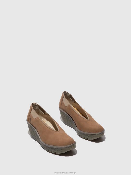buty wsuwane yoza438 kobiety L8JJ627 piasek Fly London