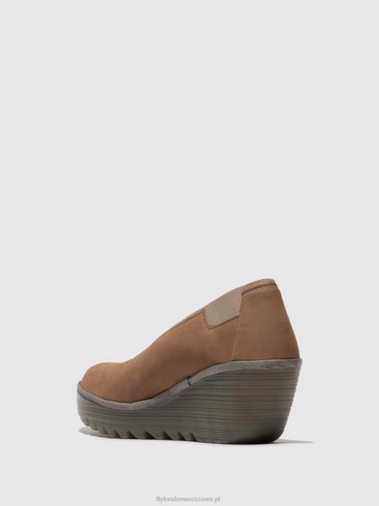 buty wsuwane yoza438 kobiety L8JJ627 piasek Fly London