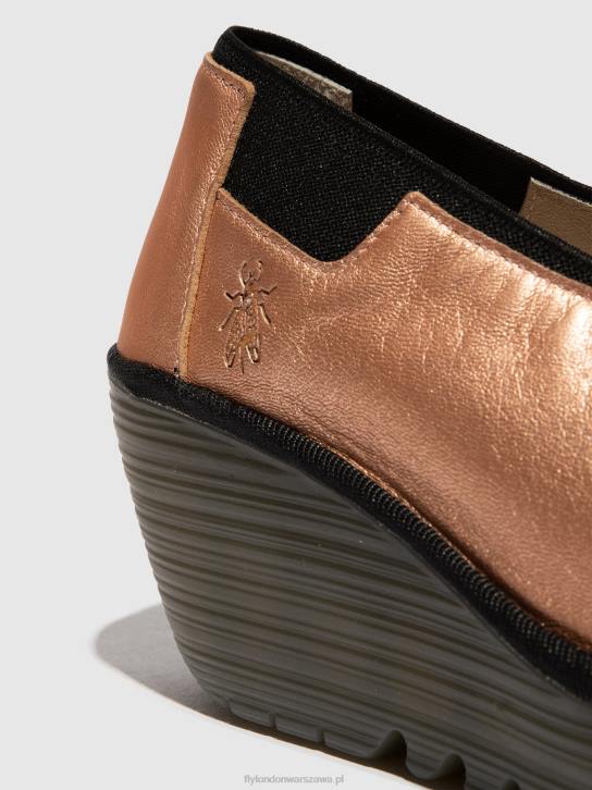 buty wsuwane yoza438 kobiety L8JJ628 rumieniec złoty Fly London
