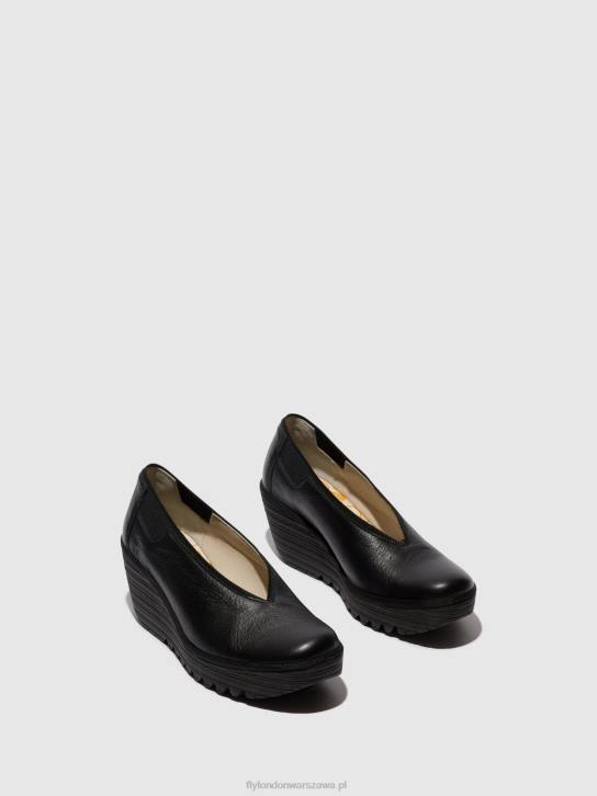 buty wsuwane yoza438 kobiety L8JJ630 czarny Fly London