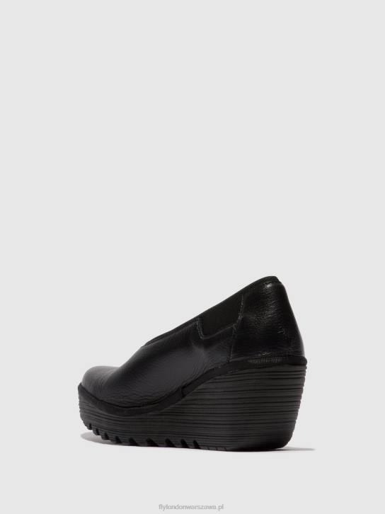 buty wsuwane yoza438 kobiety L8JJ630 czarny Fly London