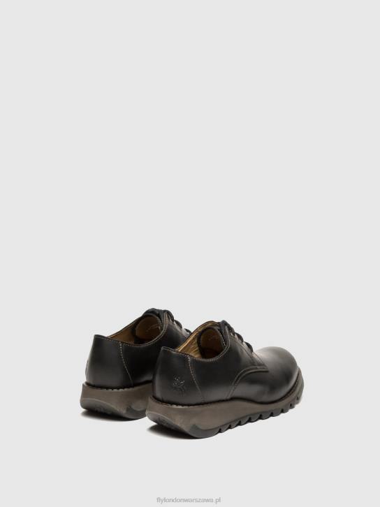 buty derby simb389 kobiety L8JJ698 czarny Fly London