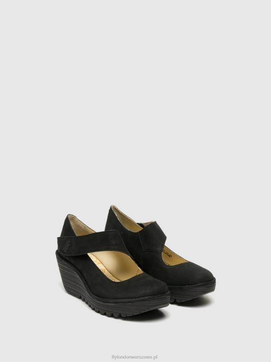 buty na koturnie yasi682 kobiety L8JJ699 czarny Fly London