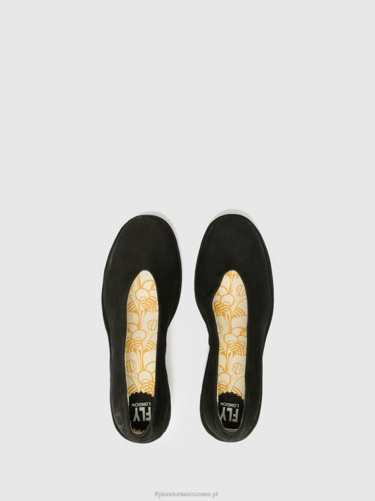 buty na koturnie yaz kobiety L8JJ700 czarny Fly London